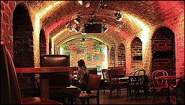 Inside the new Cavern Club, in Liverpool, England.